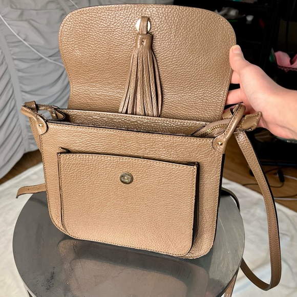 BORSE IN PELLE • Genuine Leather • Made In Italy • Crossbody Purse • Brown/Tan - Picture 3 of 16